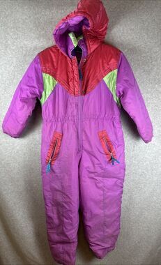 Snowsuit Ski Suit New Moves Kids Retro 80s/90s Style Winter One Piece Size 14.5